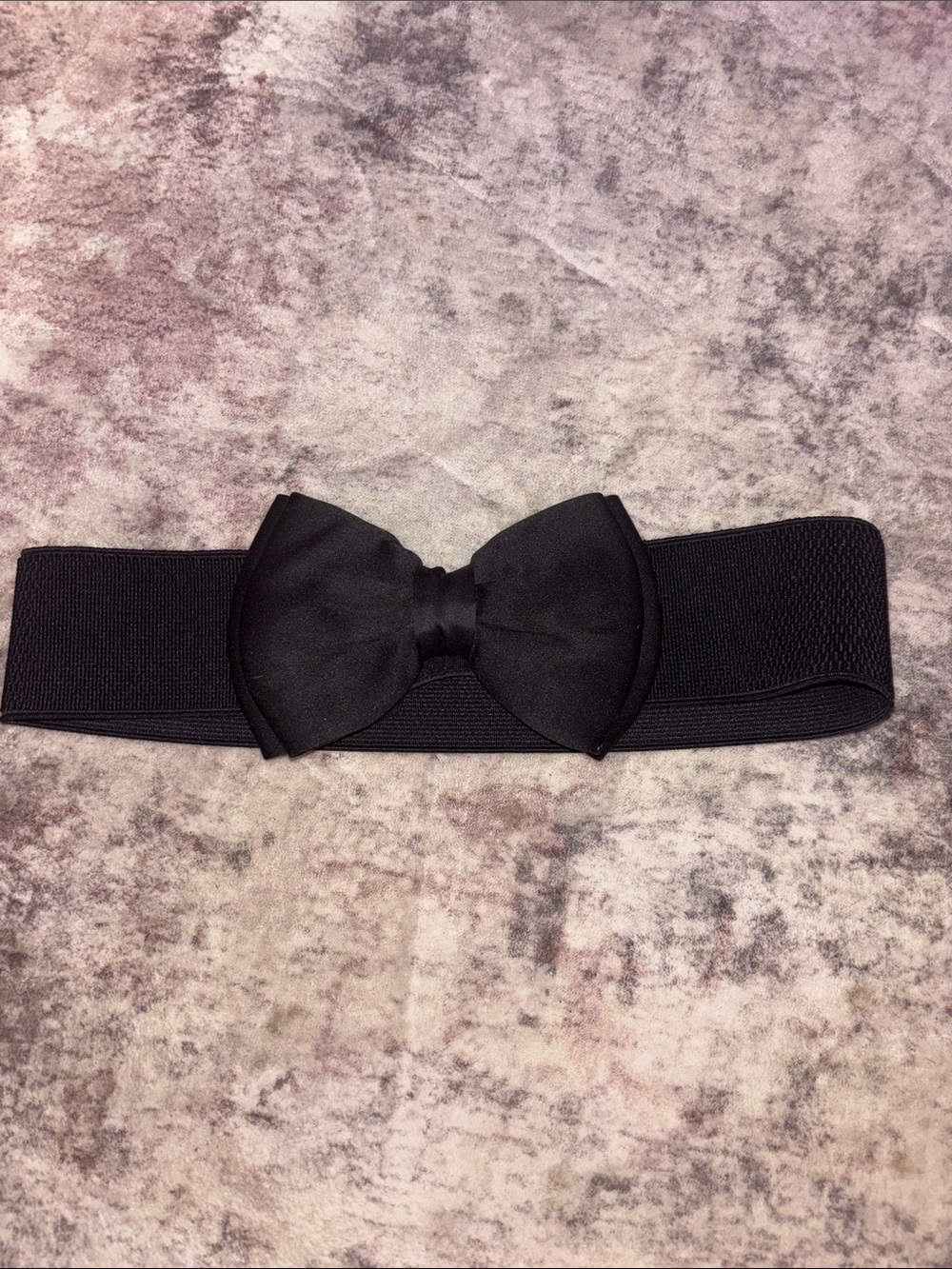 Black Bow Elastic Waist Belt - Women Accessories